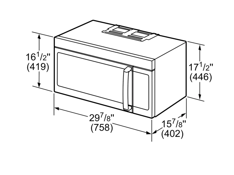 30" Bosch 1.8 Cu. Ft. 800 Series Over the Range Microwave - HMV8044C