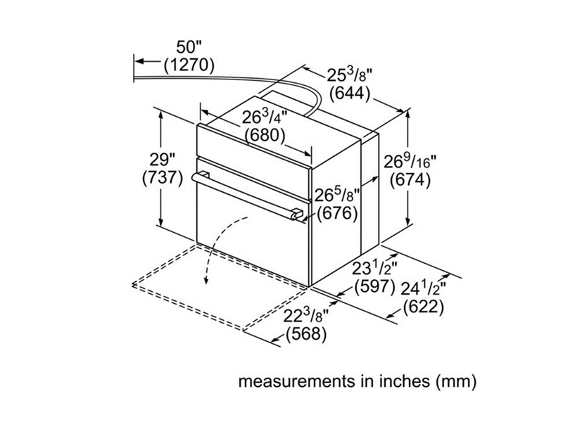 27" Bosch 800 Series Single Wall Oven In Stainless Steel - HBN8451UC