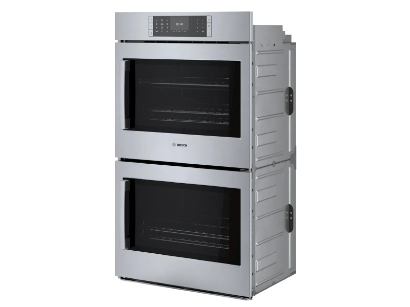 30" Bosch Benchmark  Series Double Wall Oven With Right Swing Door In Stainless Steel - HBLP651RUC