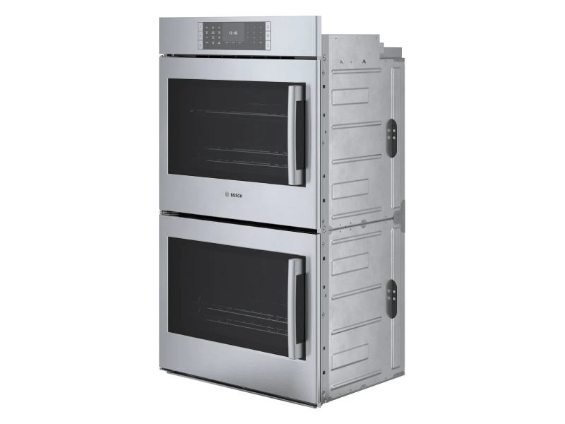 30" Bosch 4.6 Cu. Ft. Benchmark Series Double Wall Oven With Left Swing Door In Stainless Steel - HBLP651LUC
