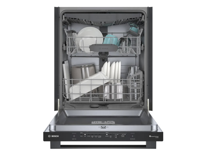 24" Bosch 100 Series Bar Handle Premium Dishwasher in Black Stainless Steel - SHX5AEM4N