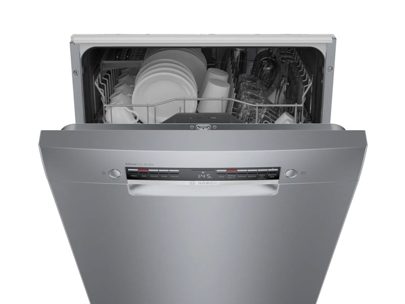 24" Bosch 300 Series Recessed Handle Dishwasher in Stainless Steel - SGE53C55UC