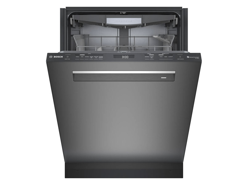 24" Bosch 800 Series 42 dBA Dishwasher with Flexible 3rd Rack in Black Stainless - SHP78CM4N