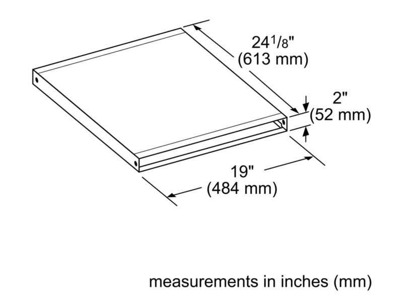 Bosch 2' Rectangular Duct Downdraft - HDD2RECTD