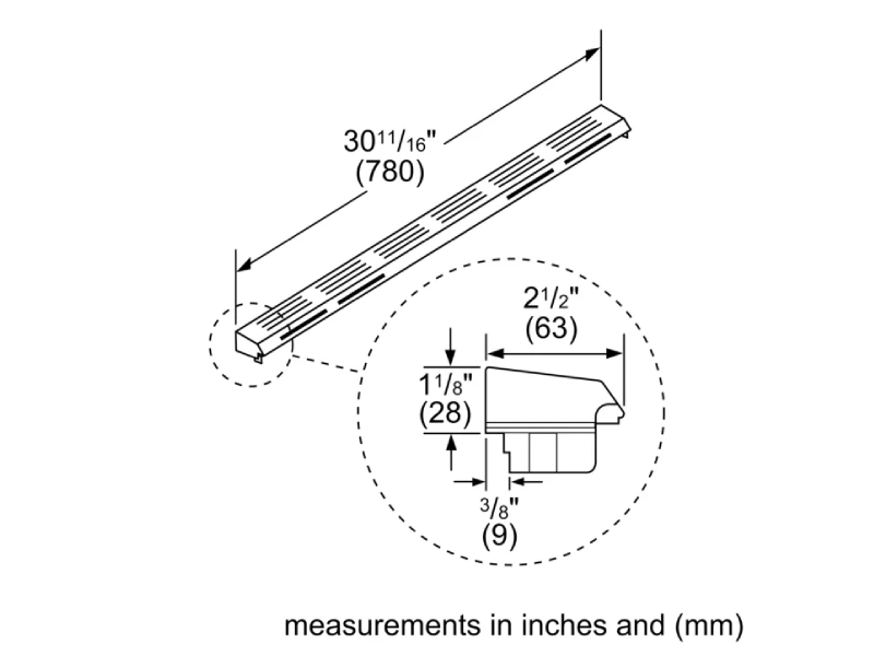 Bosch Rear Vent Island Trim - HGZIT301