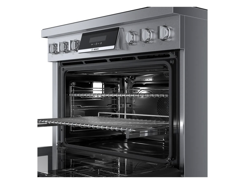 36" Bosch 800 Series Industrial Style Induction Range in Stainless Steel - HIS8655C