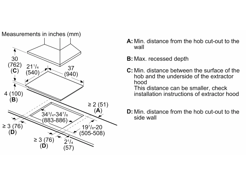 36" Bosch 800 Series Electric Cooktop in Black Surface Mount Without Frame - NET8669SUC