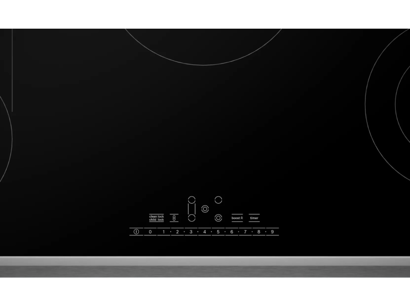 36" Bosch 800 Series Electric Cooktop in Black Surface Mount Without Frame - NET8669SUC