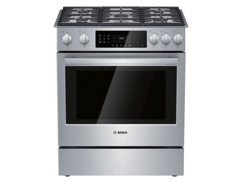 30" Bosch 4.8 Cu. Ft. Benchmark Gas Slide-in Range Stainless Steel - HGIP056UC