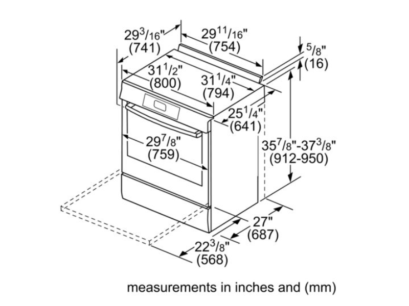 30" Bosch 4.8 Cu. Ft. Benchmark Gas Slide-in Range Stainless Steel - HGIP056UC