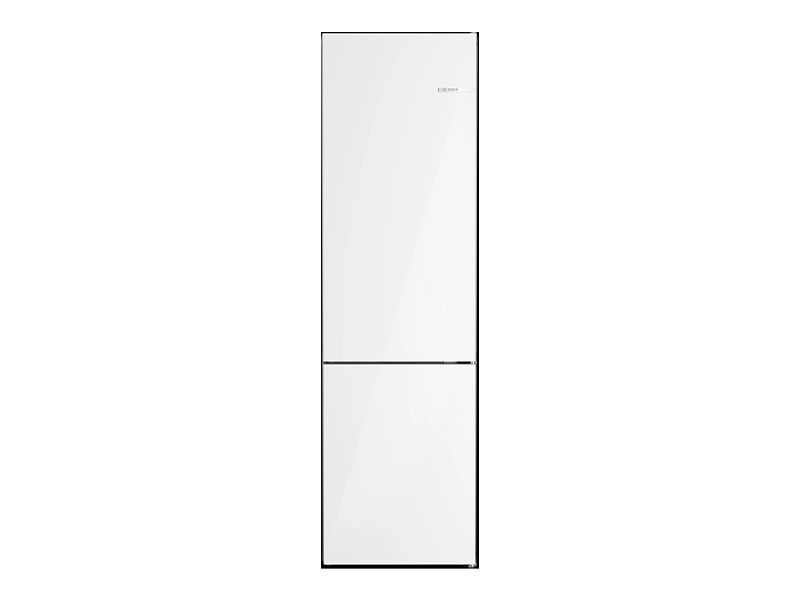 Bosch Freestanding 2-Door Bottom Mount Counter Depth Refrigerator with Ice Maker in White Glass - B24CB80ESW