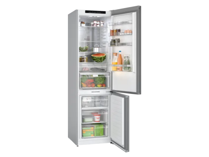 Bosch Freestanding 2-Door Bottom Mount Counter Depth Refrigerator with Ice Maker in Black Glass - B24CB80ESB