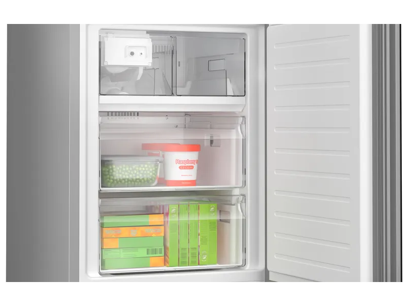 Bosch Freestanding 2-Door Bottom Mount Counter Depth Refrigerator with Ice Maker in Black Glass - B24CB80ESB