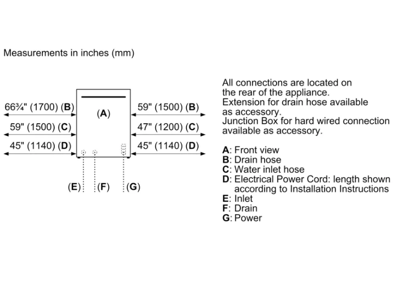 24" Bosch 300 Series Built in Dishwasher with Stainless steel tub - SHE53B75UC