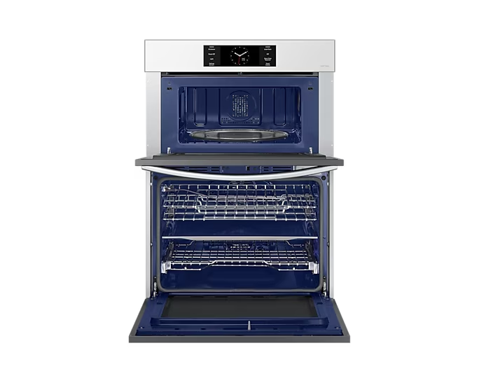 30" Samsung 7.0 Cu. Ft. Bespoke 7 Series Combination Wall Oven in White - NQ70CB700D12AA