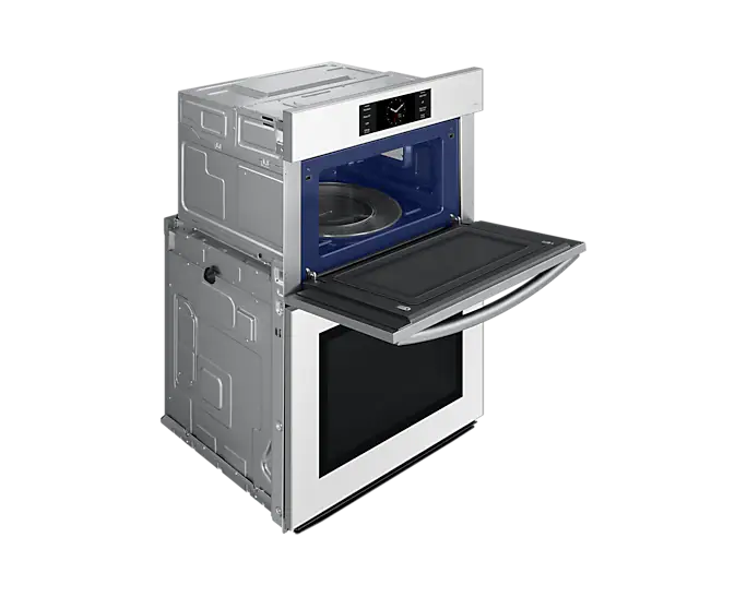 30" Samsung 7.0 Cu. Ft. Bespoke 7 Series Combination Wall Oven in White - NQ70CB700D12AA