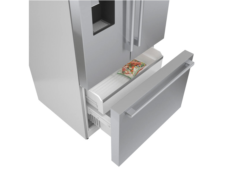 36" Bosch 500 Series French Door Refrigerator Bottom Mount with Easy Clean - B36FD50SNS