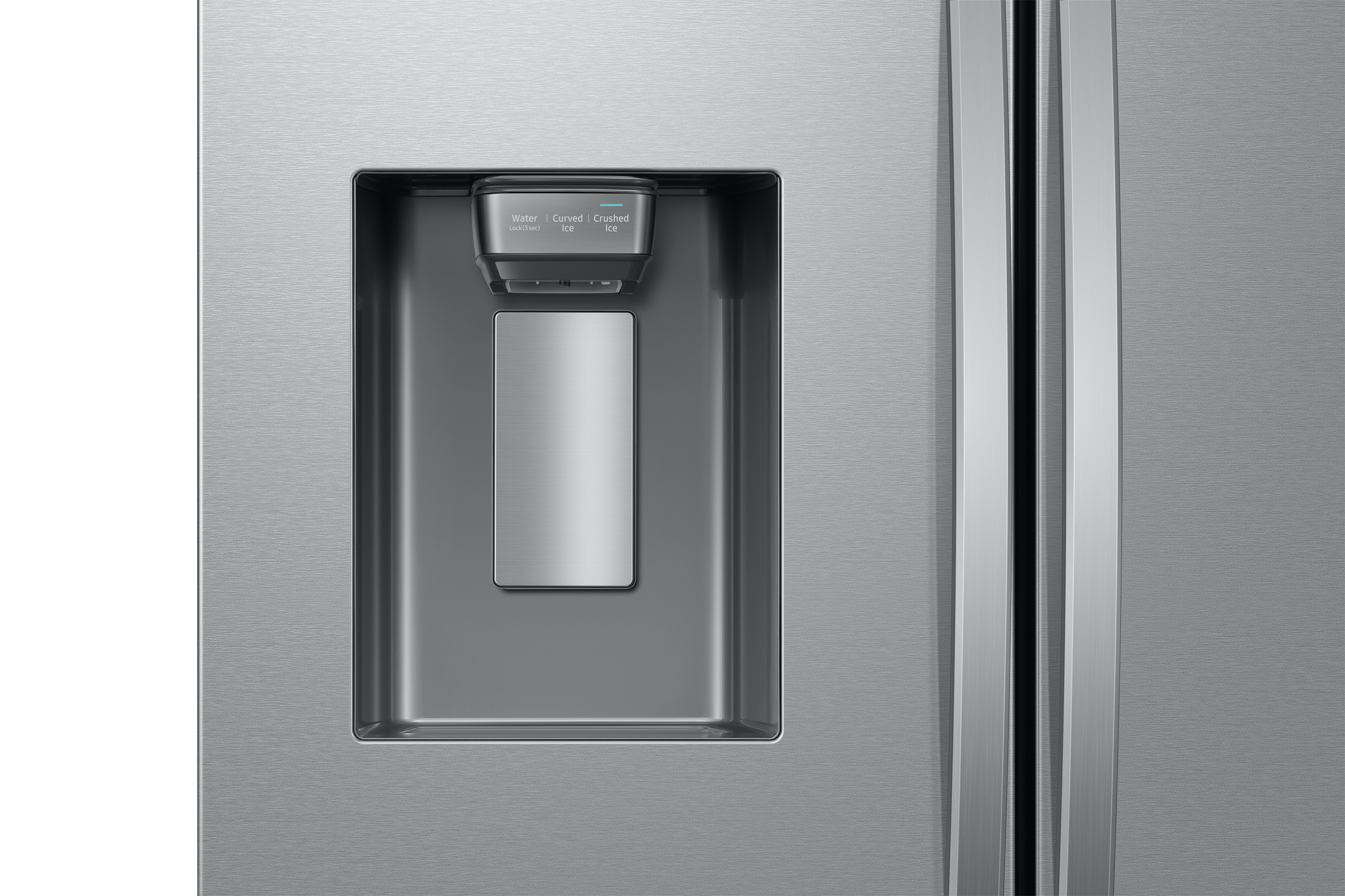 36" Samsung 3-Door French Door Refrigerator with Family Hub and External Ice and Water Dispenser in Stainless Steel - RF32CG5900SRAC