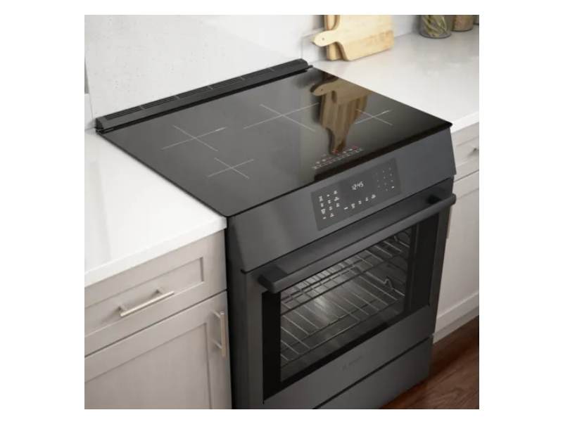 30" Bosch 800 Series Induction Slide-in Range in Black Stainless Steel - HII8047C