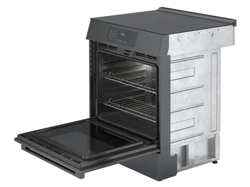 30" Bosch 800 Series Induction Slide-in Range in Black Stainless Steel - HII8047C