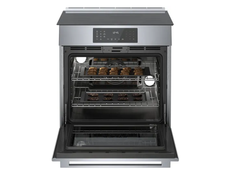 30" Bosch 800 Series Induction Slide-in Range in Stainless Steel - HII8057C