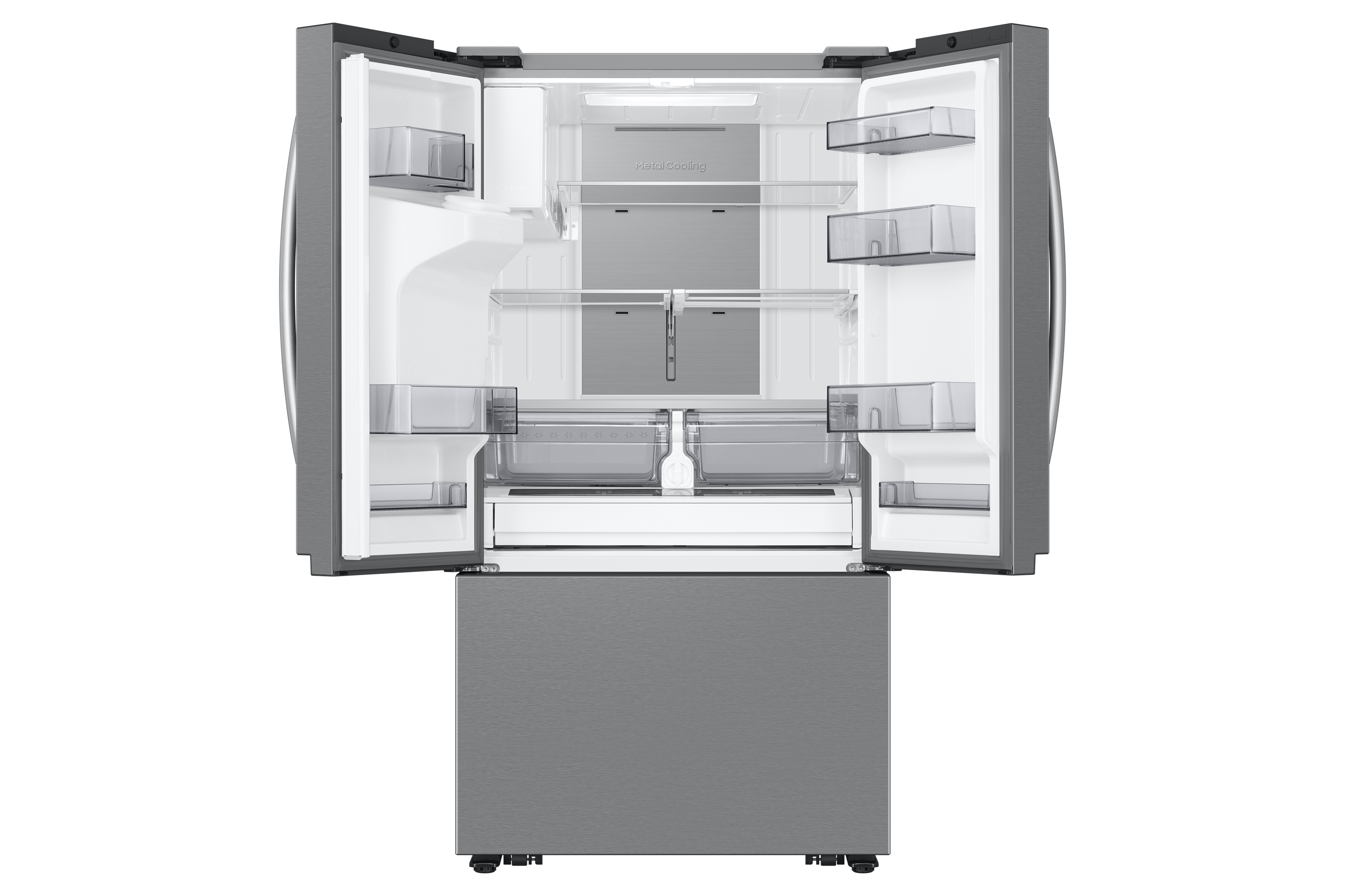 36" Samsung 3-Door French Door Refrigerator with Family Hub and External Ice and Water Dispenser in Stainless Steel - RF32CG5900SRAC