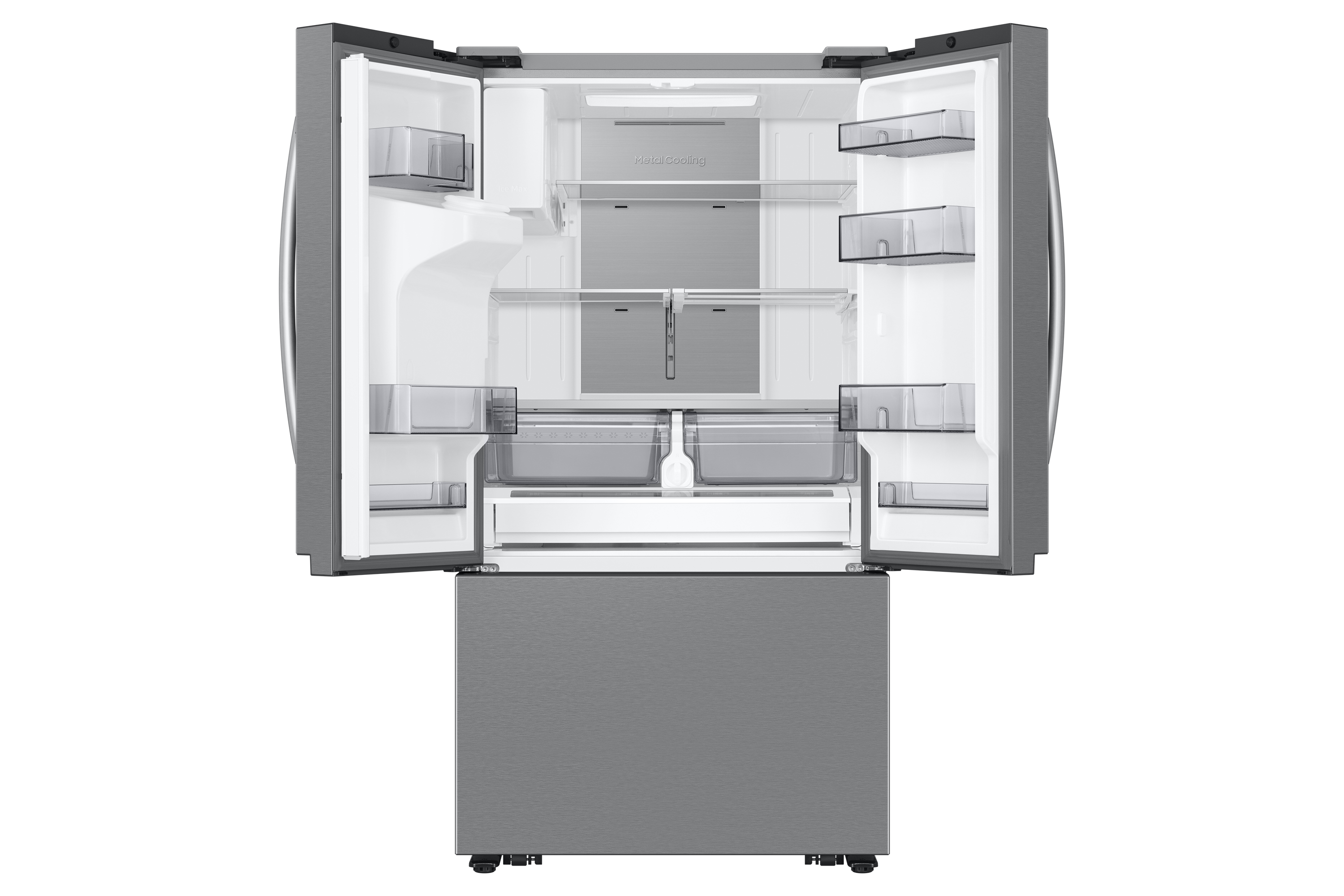 36" Samsung 3-Door French Door Counter Depth Refrigerator with External Ice and Water Dispenser in Stainless Steel - RF27CG5400SRAA