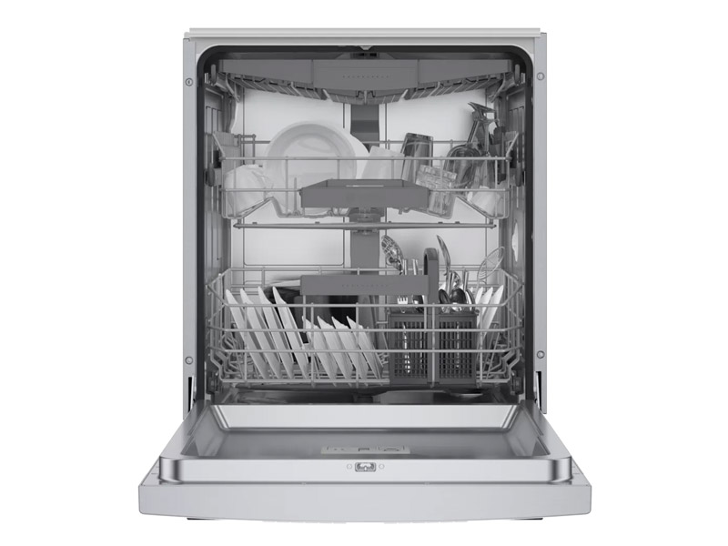 24" Bosch 800 Series Recessed Handle ADA Compliant Dishwasher in Stainless Steel - SGE78C55UC