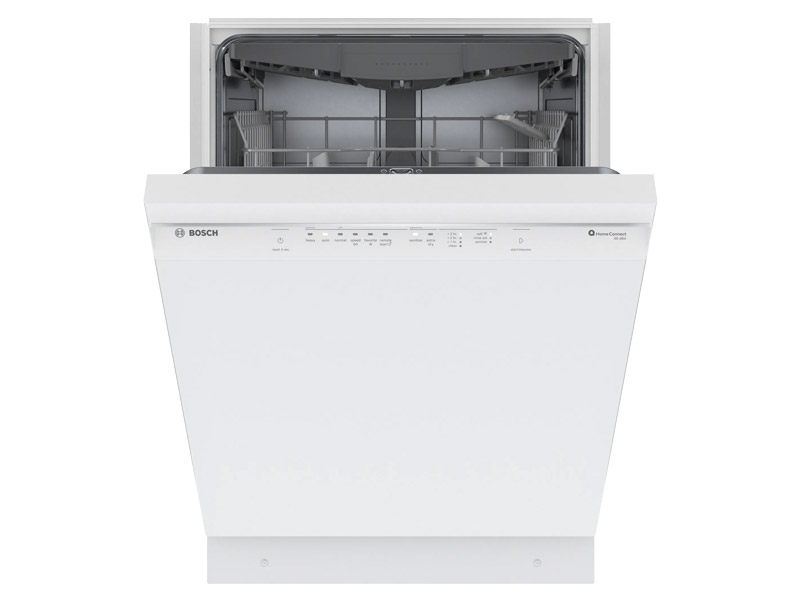 24" Bosch 300 Series 46 dBA Dishwasher with Standard 3rd Rack in White - SHE53C82N