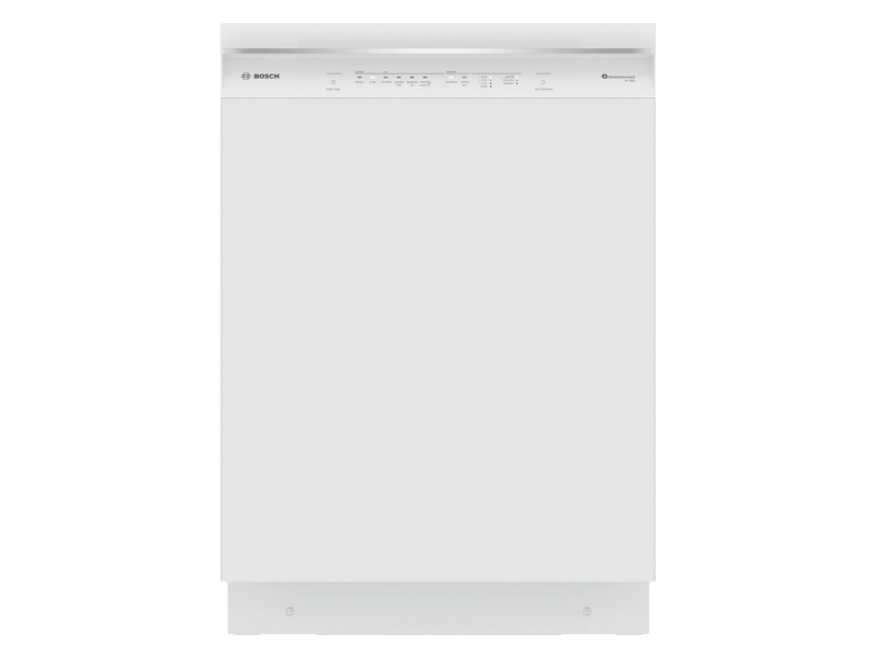 24" Bosch 300 Series 46 dBA Dishwasher with Standard 3rd Rack in White - SHE53C82N