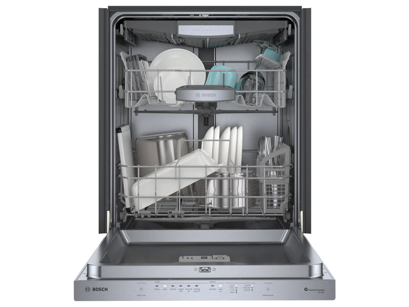 24" Bosch 500 Series 44 dBA Dishwasher with Flexible 3rd Rack in Stainless Steel - SHP65CM5N