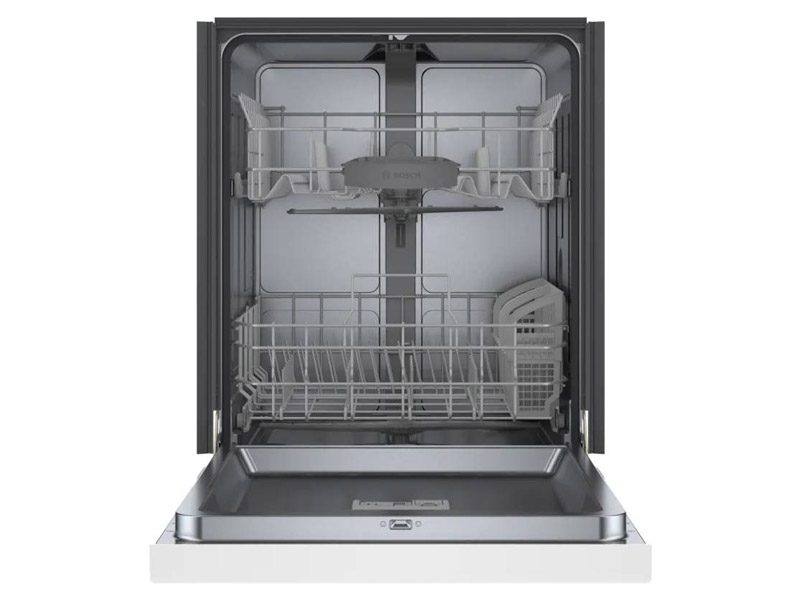 24" Bosch 300 Series Dishwasher in White - SHE41CM2N
