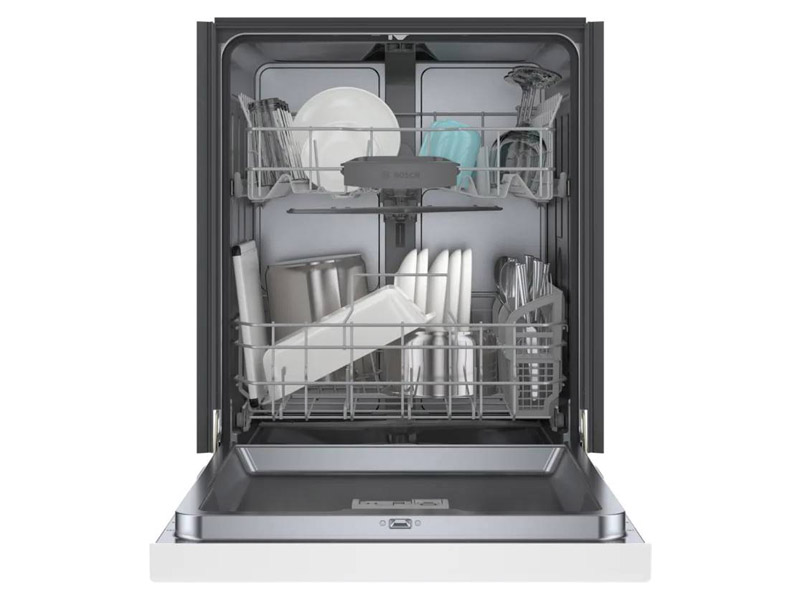 24" Bosch 300 Series Dishwasher in White - SHE41CM2N