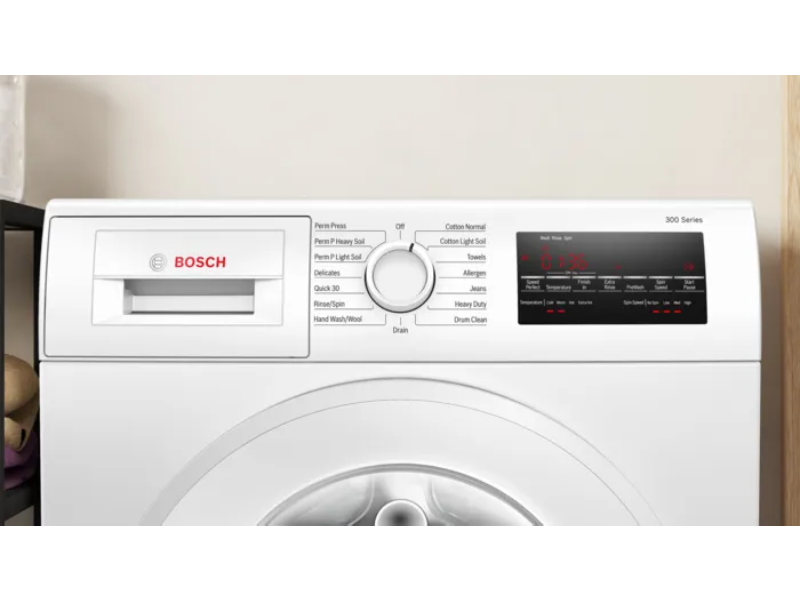 24" Bosch 300 Series Compact Front Load Washer in White - WGA14400UC