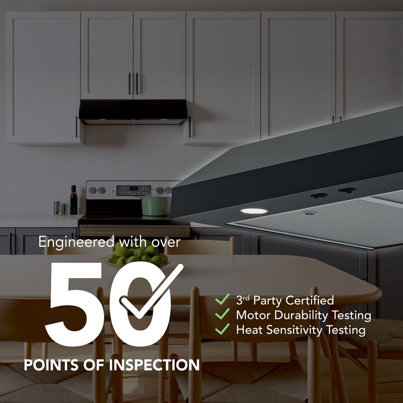 30" Broan Under Cabinet Range Hood in Black - GLA1303BL