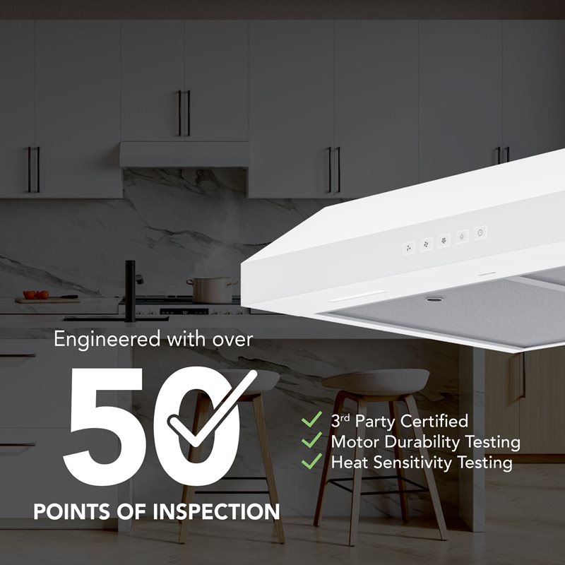 30" Broan Under Cabinet Range Hood in White - GLA2303WW