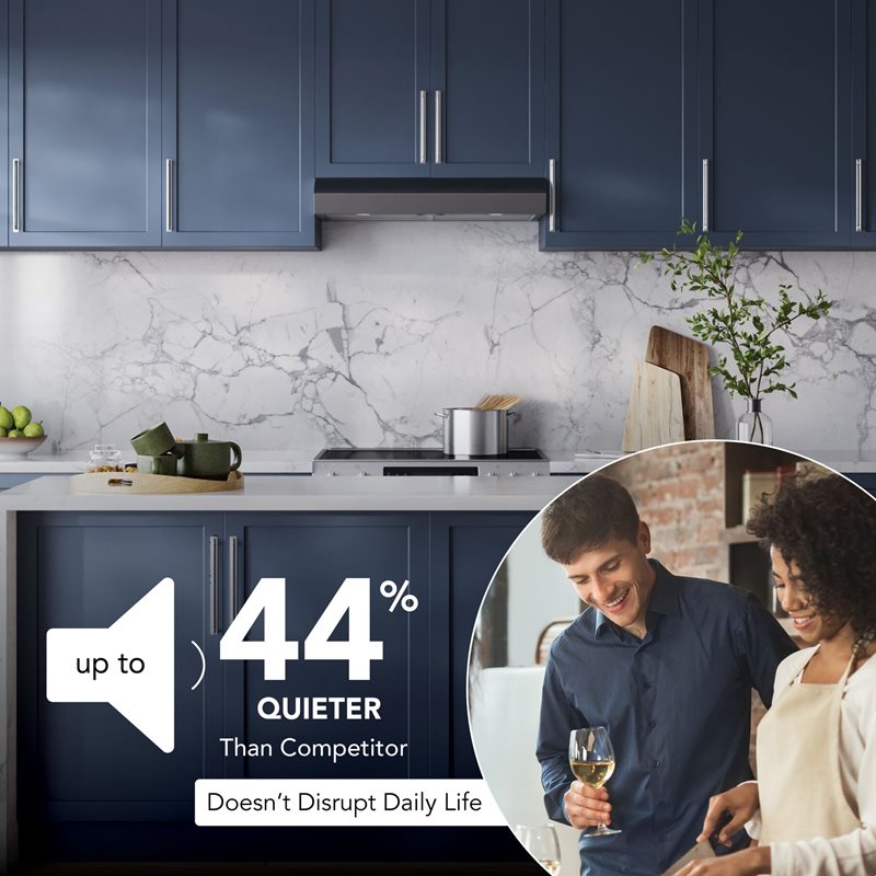 30" Broan Under Cabinet Range Hood in Black Stainless Steel - MTR1303BLS