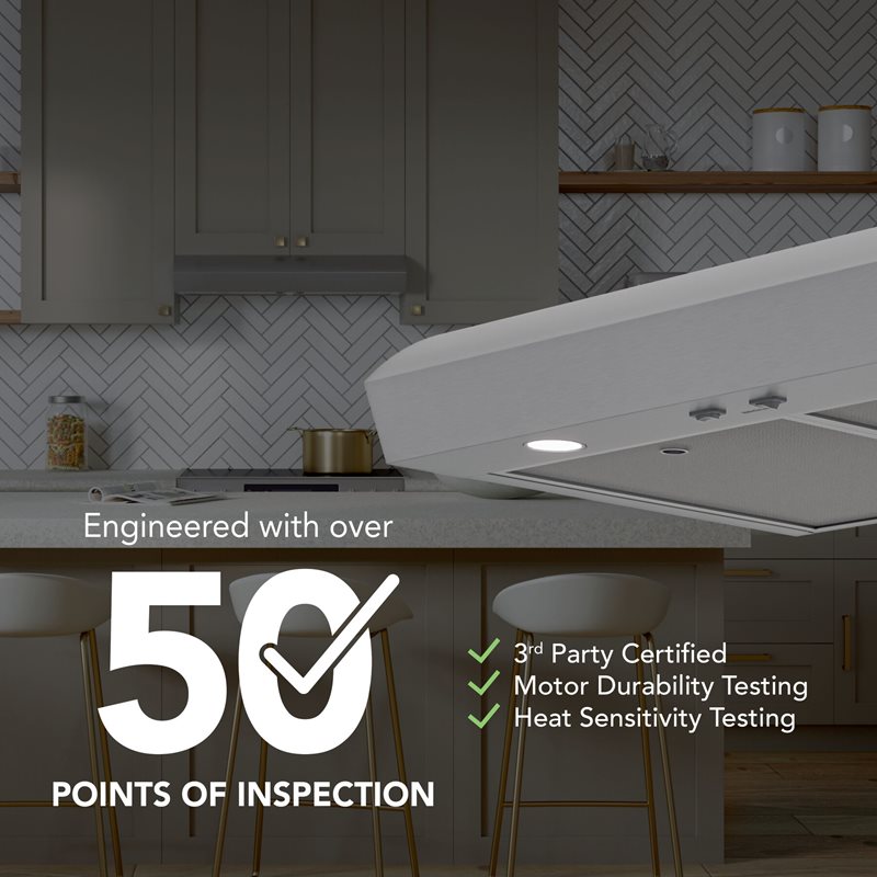 30" Broan Under Cabinet Range Hood in Stainless Steel - MTR1303SS