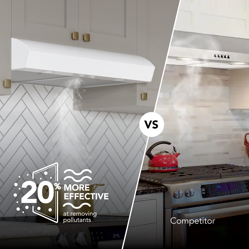 30" Broan Under Cabinet Range Hood in White - MTR1303WW