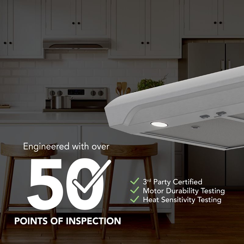 30" Broan ALT1 Series 350 MAX Blower CFM Under-Cabinet Range Hood - ALT1303SS