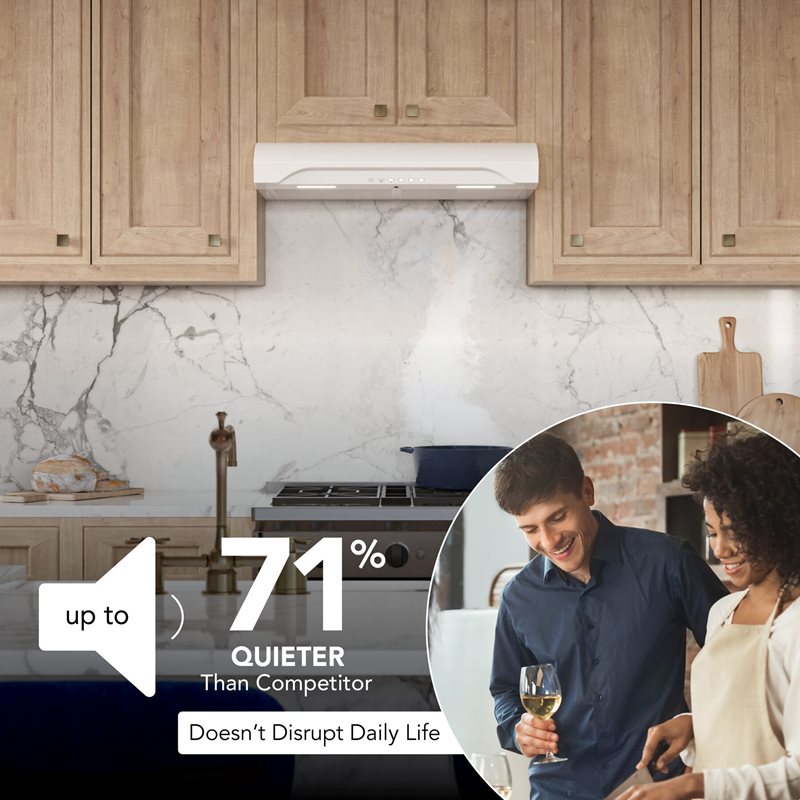 30" Broan ALT3 Series Under Cabinet Range Hood in White - ALT3304WW