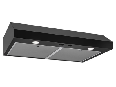 36" Broan Glacier Series Under Cabinet Range Hood in Black - GLA1363BL