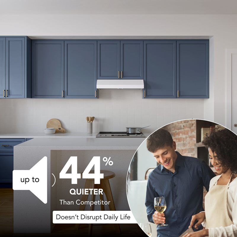 42" Broan Glacier Series Under Cabinet Range Hood in White - GLA1423WW