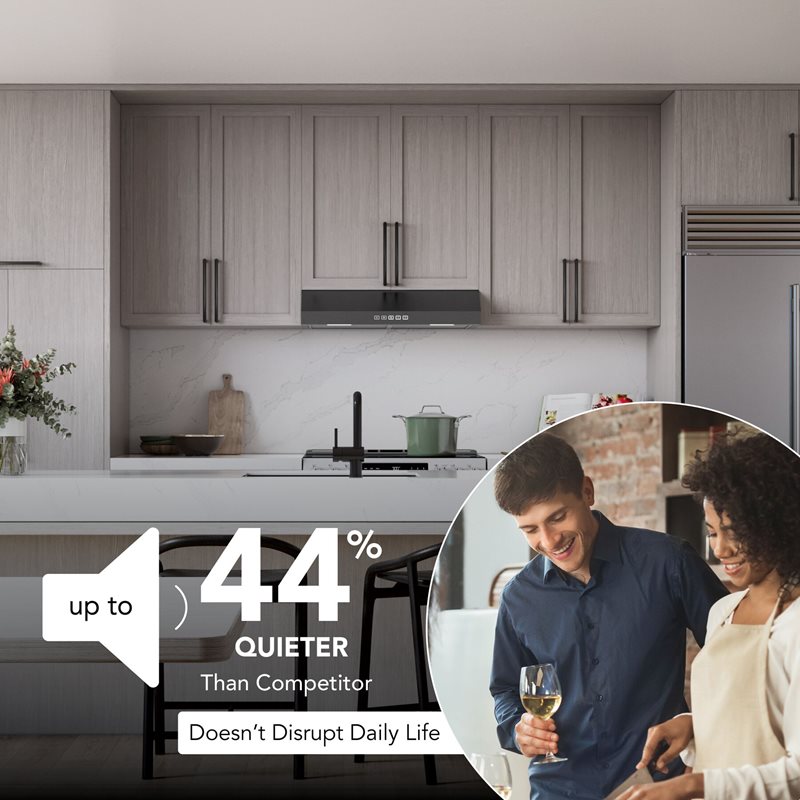 36" Broan Glacier Series Under Cabinet Range Hood in Black Stainless Steel - GLA2363BLS