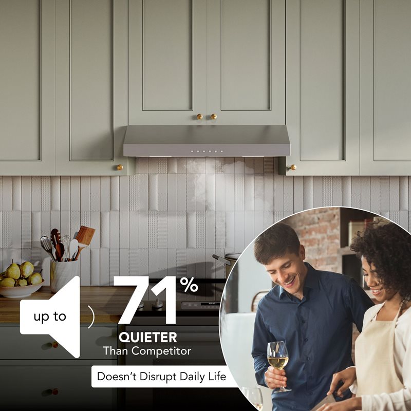 36" Broan Glacier Series Under Cabinet Range Hood in Stainless Steel - GLA3364SS