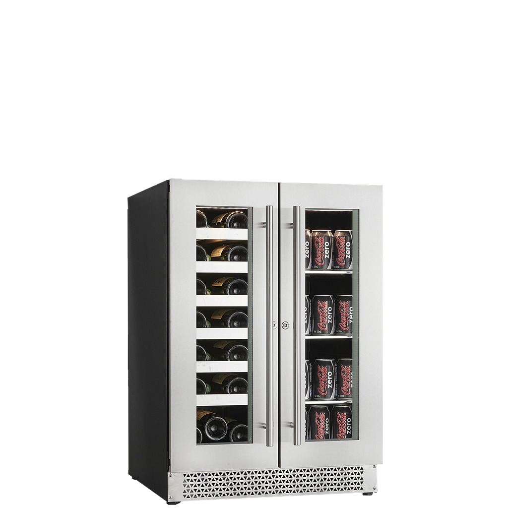 24" Cavavin Dual Zone Beverage Center with 21 Bottles and 66 Cans - V87WBVC