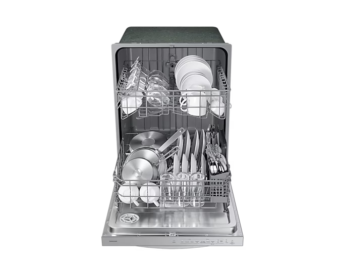 24" Samsung 53 dBA Fingerprint Resistant Dishwasher with Adjustable Rack - DW80CG4021SRAA