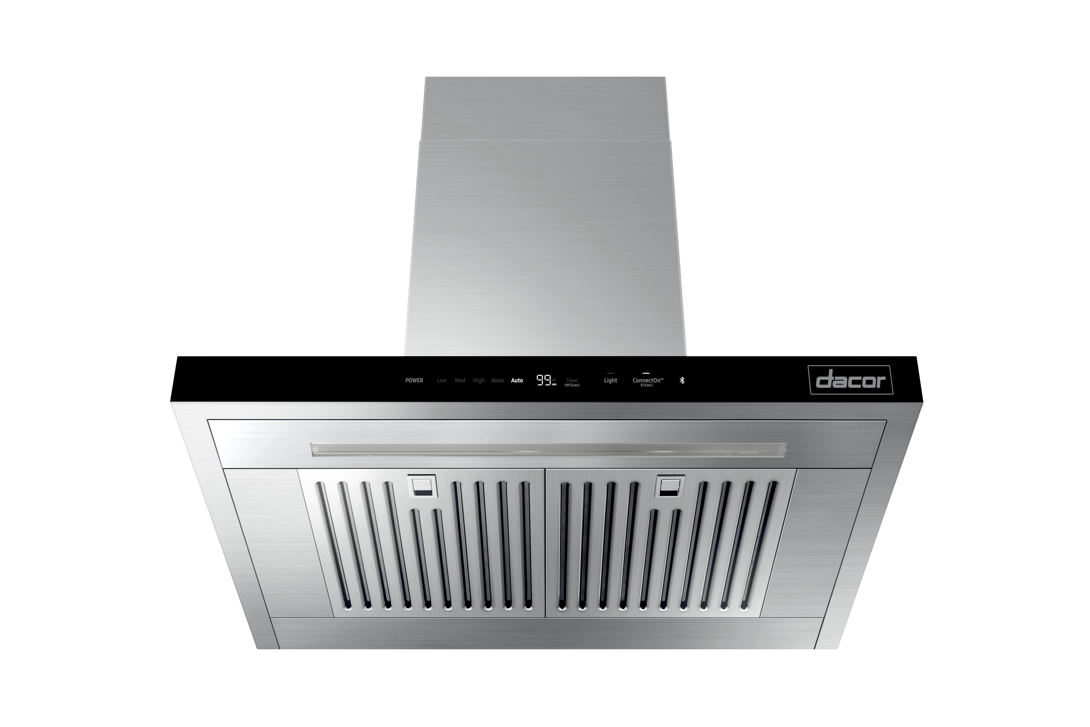 30" Dacor Chimney Wall Hood With Connectivity In Silver Stainless Steel - DHD30M700WS