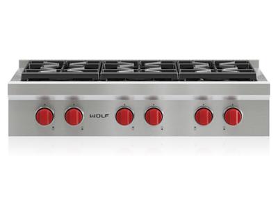 36" Wolf  Sealed Burner Rangetop With 6 Burners - SRT366