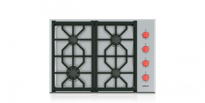 30"  Wolf Professional Gas Cooktop With 4 Burners  - CG304P/S